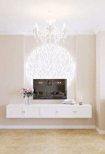 Фото № 5: Дизайн-проект однокомнатной квартиры 55.13  м² Стиль Современная классика для ЖК Московский