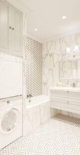 Фото № 4: Дизайн-проект однокомнатной квартиры 55.13  м² Стиль Современная классика для ЖК Московский