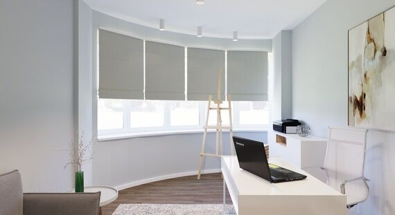 Кабинет: готовый дизайн проект в стиле "Современный". Площадь 17.84 м² - фото №1