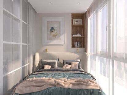 Фото № 3: Дизайн-проект квартиры-студии 27.85  м² Стиль Модернизм для ЖК Белые Ночи