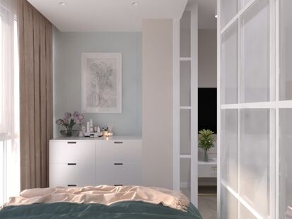 Фото № 5: Дизайн-проект квартиры-студии 27.85  м² Стиль Модернизм для ЖК Белые Ночи