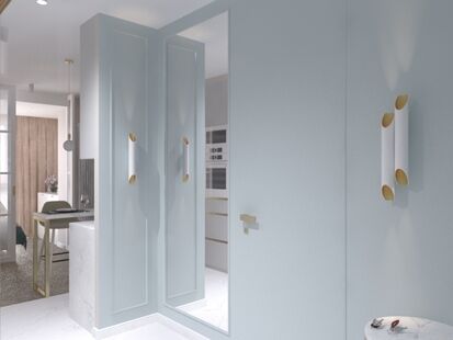 Фото № 4: Дизайн-проект квартиры-студии 27.85  м² Стиль Модернизм для ЖК Белые Ночи