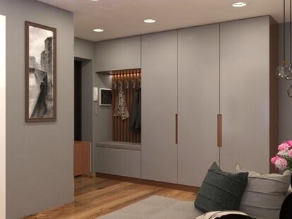 Фото № 6: Дизайн-проект однокомнатной квартиры 28.61  м² Стиль Лофт для ЖК Московский