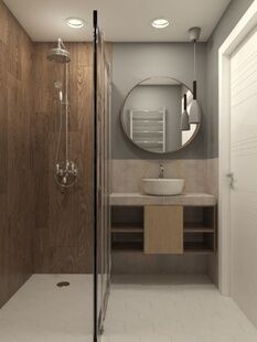 Фото № 4: Дизайн-проект однокомнатной квартиры 28.61  м² Стиль Лофт для ЖК Московский