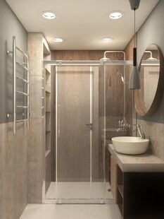 Фото № 3: Дизайн-проект однокомнатной квартиры 28.61  м² Стиль Лофт для ЖК Московский