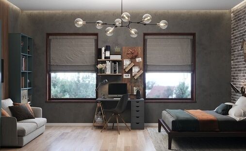 Фото № 3: Дизайн-проект пятикомнатной квартиры 190.52  м² Стиль Модернизм для двухэтажного дома