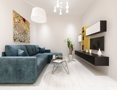 Фото № 1: Дизайн-проект однокомнатной квартиры 46.54  м² Стиль Модернизм для ЖК Татьянин Парк