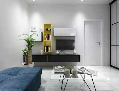 Фото № 5: Дизайн-проект однокомнатной квартиры 46.54  м² Стиль Модернизм для ЖК Татьянин Парк