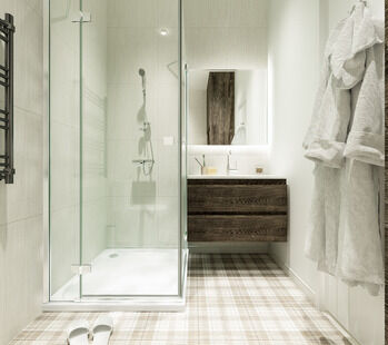 Фото № 3: Дизайн-проект однокомнатной квартиры 46.54  м² Стиль Модернизм для ЖК Татьянин Парк