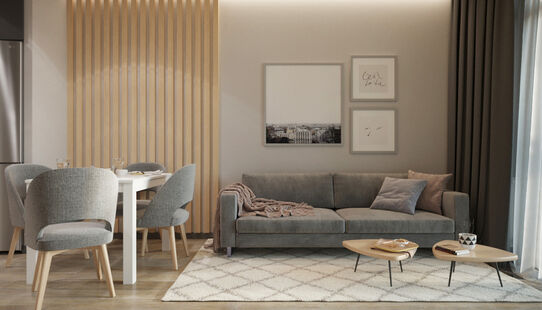 Фото № 3: Дизайн-проект двухкомнатной квартиры 49.24  м² Стиль Современный для ЖК Отрада