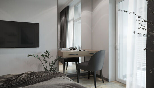 Фото № 5: Дизайн-проект двухкомнатной квартиры 49.24  м² Стиль Современный для ЖК Отрада