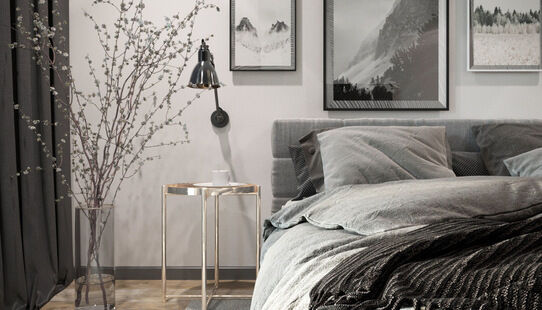 Фото № 6: Дизайн-проект двухкомнатной квартиры 49.24  м² Стиль Современный для ЖК Отрада