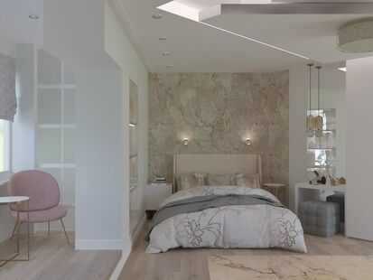 Фото № 1: Дизайн-проект четырехкомнатной квартиры 122.7  м² Стиль Модернизм для ЖК в г. Владивосток