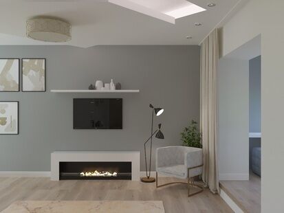 Фото № 3: Дизайн-проект четырехкомнатной квартиры 122.7  м² Стиль Модернизм для ЖК в г. Владивосток