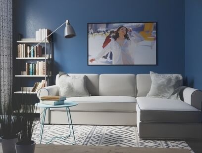 Фото № 2: Дизайн-проект двухкомнатной квартиры 58.14  м² Скандинавский стиль для ЖК Московский