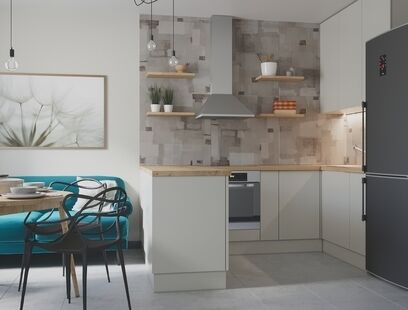 Фото № 5: Дизайн-проект двухкомнатной квартиры 58.14  м² Скандинавский стиль для ЖК Московский