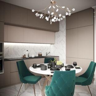 Фото № 6: Дизайн-проект трехкомнатной квартиры 74.78  м² Стиль Современная классика для ЖК Московский