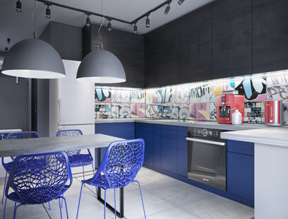 Фото № 4: Дизайн-проект однокомнатной квартиры 40.96  м² Стиль Лофт для ЖК Мир Митино