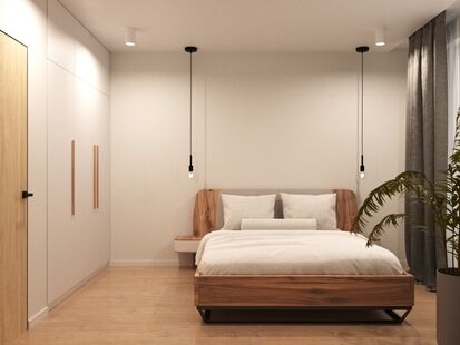 Фото № 4: Дизайн-проект трехкомнатной квартиры 87.1  м² Стиль Модернизм для ЖК Летний Сад