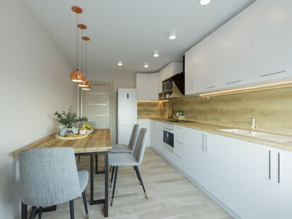 Фото № 5: Дизайн-проект двухкомнатной квартиры 69.91  м² Стиль Контемпорари для ЖК в г. Санкт-Петербург