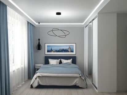 Фото № 5: Дизайн-проект трехкомнатной квартиры 56.5  м² Стиль Модернизм для ЖК Эко-Видное 2.0