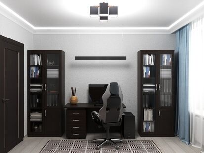 Фото № 4: Дизайн-проект трехкомнатной квартиры 56.5  м² Стиль Модернизм для ЖК Эко-Видное 2.0