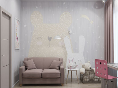 Фото № 4: Дизайн-проект двухкомнатной квартиры 54.8  м² Стиль Контемпорари для ЖК Астра