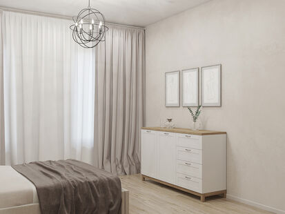 Фото № 3: Дизайн-проект двухкомнатной квартиры 54.8  м² Стиль Контемпорари для ЖК Астра