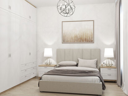 Фото № 2: Дизайн-проект двухкомнатной квартиры 54.8  м² Стиль Контемпорари для ЖК Астра