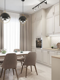 Фото № 5: Дизайн-проект двухкомнатной квартиры 54.8  м² Стиль Контемпорари для ЖК Астра