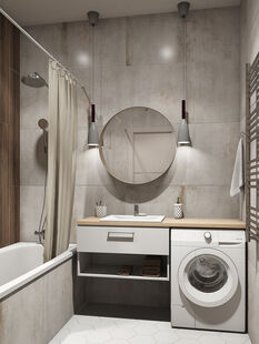 Фото № 1: Дизайн-проект двухкомнатной квартиры 54.8  м² Стиль Контемпорари для ЖК Астра