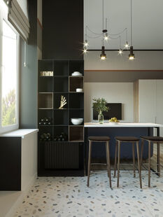 Фото № 2: Дизайн-проект однокомнатной квартиры 32.22  м² Стиль Современный для ЖК Митино О2