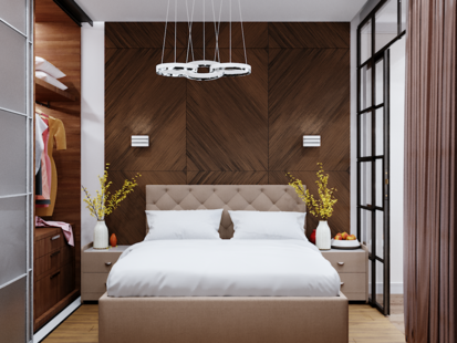 Фото № 2: Дизайн-проект двухкомнатной квартиры 38.48  м² Стиль Модернизм для ЖК Западное Кунцево