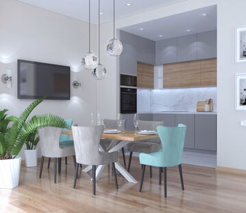 Фото № 6: Дизайн-проект четырехкомнатной квартиры 146.7  м² Стиль Американская классика для интерьера дома