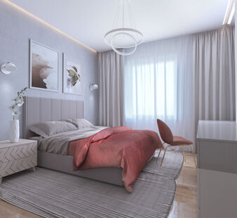 Фото № 5: Дизайн-проект четырехкомнатной квартиры 146.7  м² Стиль Американская классика для интерьера дома