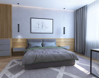 Фото № 4: Дизайн-проект четырехкомнатной квартиры 146.7  м² Стиль Американская классика для интерьера дома