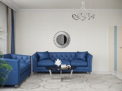 Фото № 2: Дизайн-проект трехкомнатной квартиры 86.0  м² Стиль Американская классика для ЖК Московский