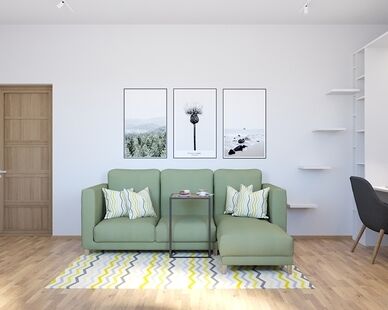 Фото № 1: Дизайн-проект двухкомнатной квартиры 60.0  м² Стиль Современный для ЖК Чистое небо