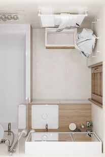 Фото № 4: Дизайн-проект двухкомнатной квартиры 60.0  м² Стиль Современный для ЖК Чистое небо