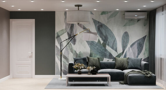 Фото № 1: Дизайн-проект двухкомнатной квартиры 59.6  м² Стиль Модернизм для ЖК Московский