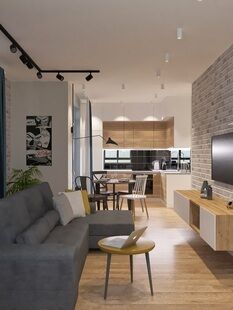 Фото № 1: Дизайн-проект двухкомнатной квартиры 60.5  м² Стиль Современный для ЖК Испанские Кварталы