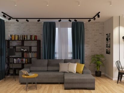 Фото № 6: Дизайн-проект двухкомнатной квартиры 60.5  м² Стиль Современный для ЖК Испанские Кварталы