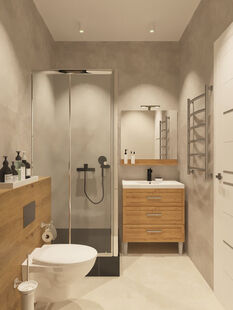 Фото № 2: Дизайн-проект двухкомнатной квартиры 60.5  м² Стиль Современный для ЖК Испанские Кварталы