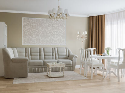 Фото № 1: Дизайн-проект квартиры-студии 48.12  м² Стиль Современная классика для ЖК Московский