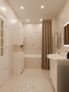 Фото № 5: Дизайн-проект квартиры-студии 48.12  м² Стиль Современная классика для ЖК Московский