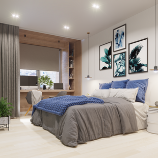 Фото № 1: Дизайн-проект двухкомнатной квартиры 58.8  м² Скандинавский стиль для ЖК Ладожский Парк