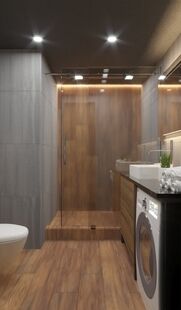 Фото № 4: Дизайн-проект двухкомнатной квартиры 56.36  м² Стиль Лофт для ЖК Klein House