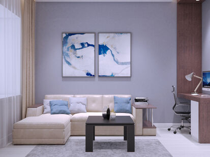 Фото № 5: Дизайн-проект трехкомнатной квартиры 79.7  м² Стиль Модернизм для ЖК Московский