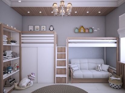 Фото № 3: Дизайн-проект трехкомнатной квартиры 79.7  м² Стиль Модернизм для ЖК Московский