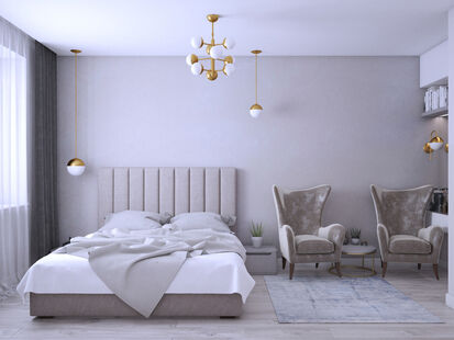 Фото № 5: Дизайн-проект двухкомнатной квартиры 47.05  м² Стиль Модернизм для ЖК Морская Звезда